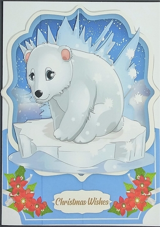 Over The Edge ,Beautiful Pola Bear by cari seybolt-ruiz