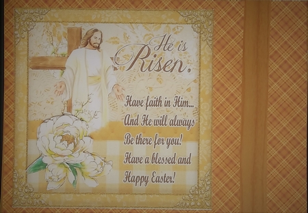 8 x 8 He Is Risen ( Easter ) Watercolor by cari seybolt-ruiz