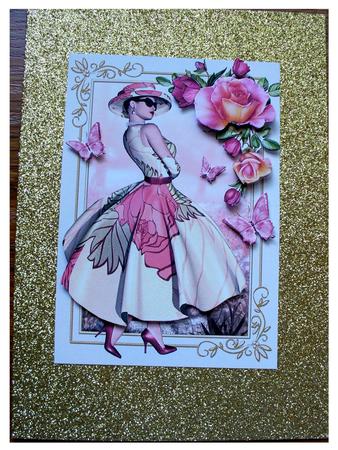 Lady Flowers and Butterflies by Carla Brooke