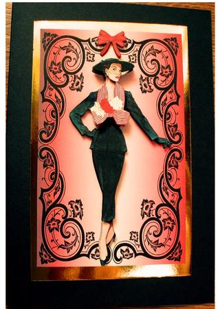 50's Fashion Belle with Decoupage by Carla Brooke