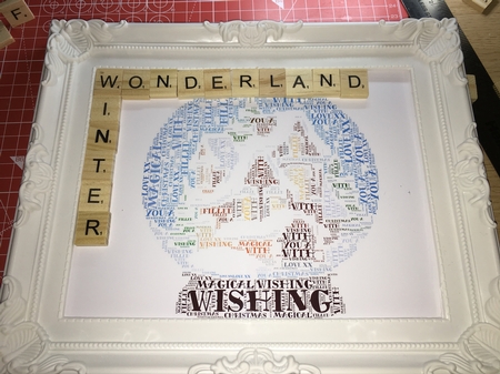 Christmas Snow Globe Word Art by Carly Jones
