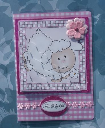 Little Lamb Quick Card - Wavy Corner Side Stacker Design by Carmen Mulcahy