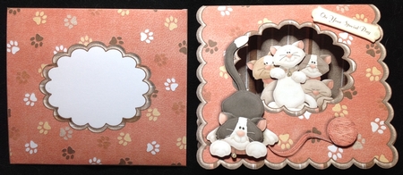 The Cats Whiskers Scalloped Tent Card with Envelope by Carol Bath 