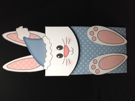 3D Little Bunny Cute Xmas Character Gift Bag Mini Kit by Carol Bath 