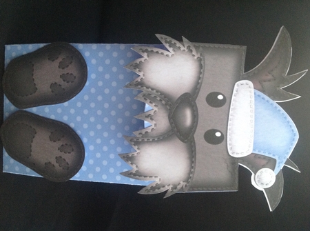 3D Hamish Scottie Dog Cute Xmas Character Gift Bag Mini Kit by Carol Bath 