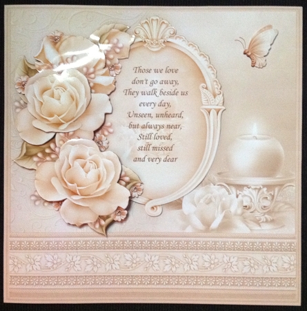 Sympathy Those We Love Verse & Decoupage 8x8 Mini Kit by Carol Bath 