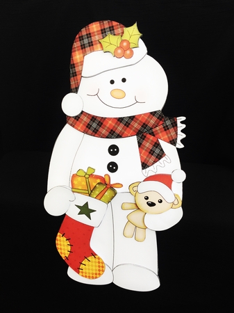 3D on the Shelf Card Kit - Little Christmas Snowman Mack by Carol Bath 