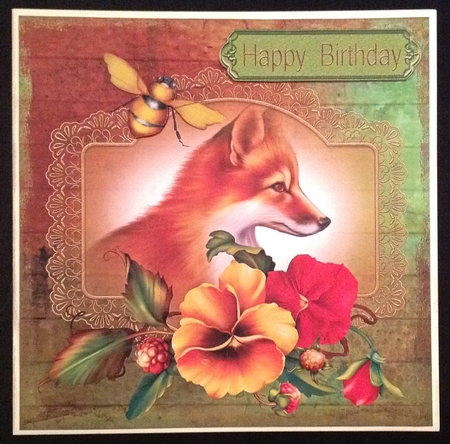 7"x 7" Fox Cardfront by Carol Bath 