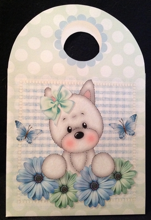 Millie with Flowers 2 Large Gift Bag by Carol Bath 