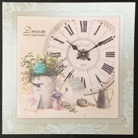 Vintage Clock Topper & Insert 3 by Carol Bath 