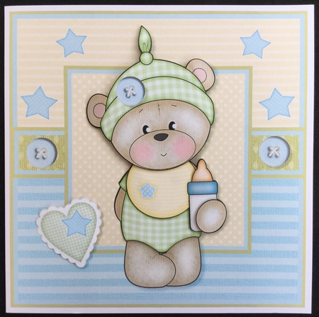 New Baby Boy Barclay Teddy Bear Mini Kit by Carol Bath 