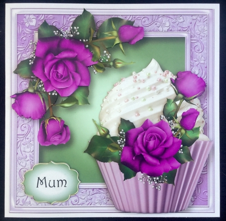 Purple Roses Cupcake by Carol Bath 