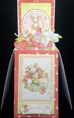 Strawberry Mouse Box Card by Carol Bath 