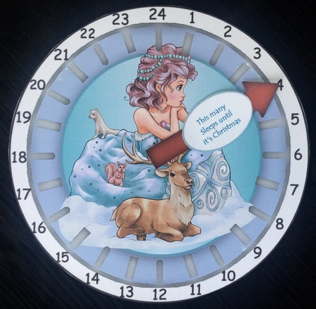 snow princess advent clock by Carol Bath 