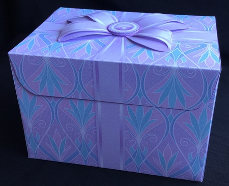Gift Box Floral Art Nouveau Background with Bow Decoupage by Carol Bath 
