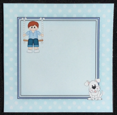 8 x 8 Cute Little Teen is Swinging High matching square insert Panel by Carol Bath 