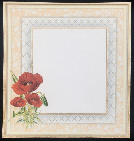 Incert ,Blank Red Poppies  by Carol Bath 