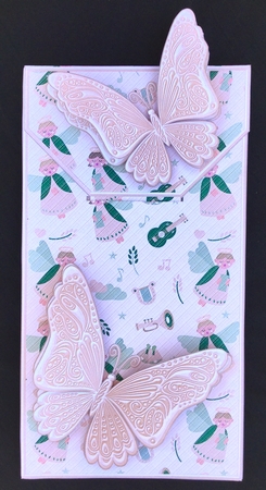 Christmas Angels with Butterflies Card/Money Envelope Mini Kit by Carol Bath 