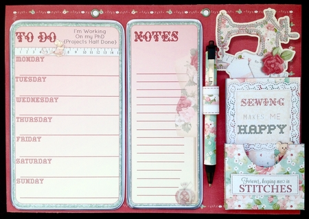 Sew Crafty  A4 Organiser/Planner by Carol Bath 