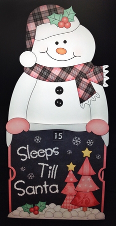 On the Shelf Sleeps Till Santa Card Kit - Cute Christmas Snowman Mack by Carol Bath 