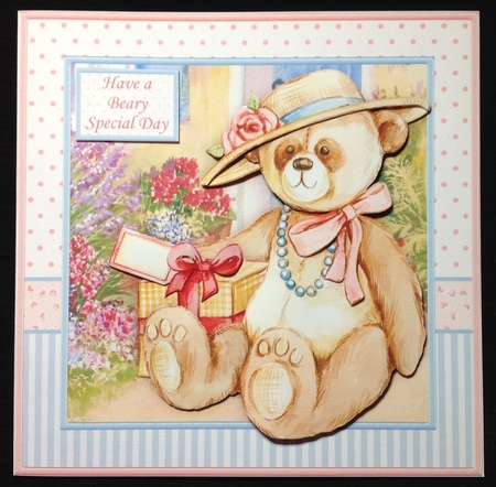 ANOTHER YEAR OLDER GRIN AND BEAR IT 8x8 Decoupage Mini Kit  by Carol Bath 