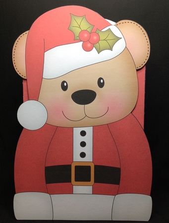 3D Christmas Livvy Bear Gift Bag Mini Kit by Carol Bath 