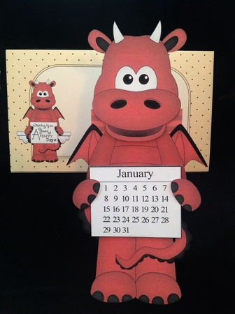 3D On the Shelf Everlasting Calendar Kit - Little Friendly Dragon Titan by Carol Bath 