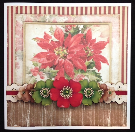 Vintage Christmas Poinsettia Card Kit 1036 by Carol Bath 