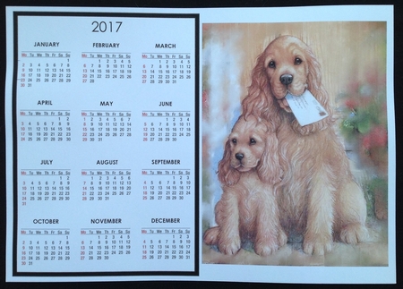 2 Christmas Dog Card Front by Carol Bath 