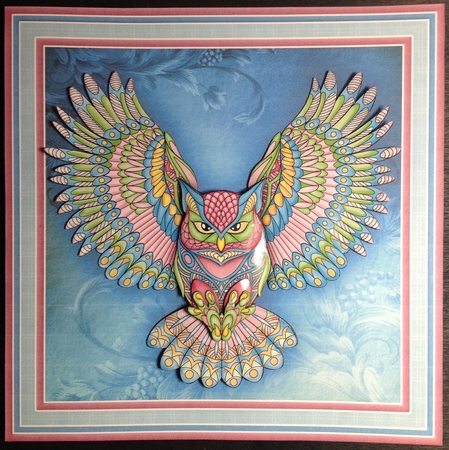ZEN OWL 8x8 All Occasion Decoupage & Insert Mini Kit by Carol Bath 