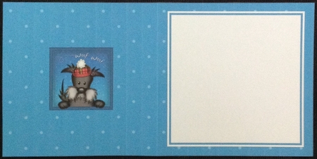 Little Hamish Scottie Dog square landscape insert by Carol Bath 