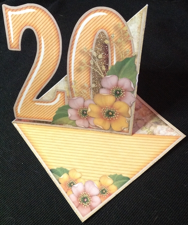 Vintage Easel 20th Birthday Card Kit 1184 by Carol Bath 