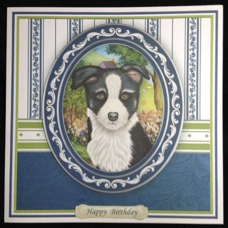 BORDER COLLIE PUPPY 7.5 Pyramage & Insert Mini Kit by Carol Bath 