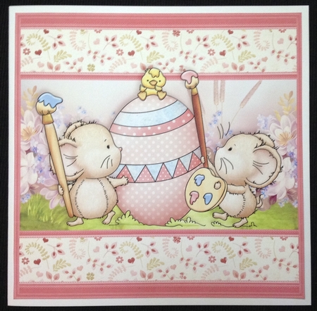 ONE CUTE CHICK Easter 7.5 Decoupage & Insert Mini Kit by Carol Bath 