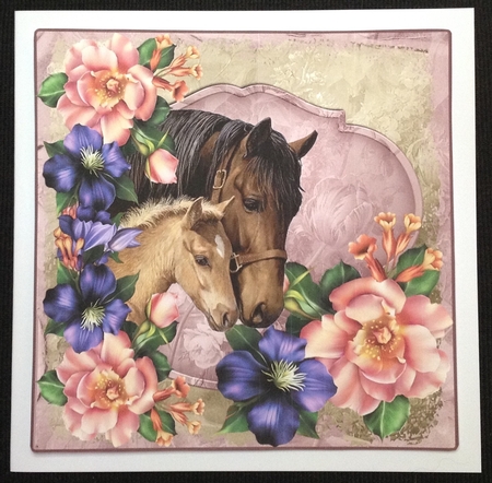 Mini Kit- Beautiful Horse and Foal for lots of occasions #2 by Carol Bath 
