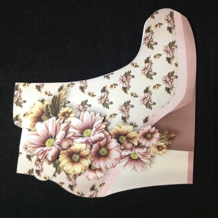 Chrysanthemums Boot Card Mini Kit by Carol Bath 