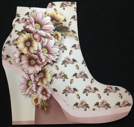 Chrysanthemums Boot Card Mini Kit by Carol Bath 