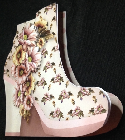 Chrysanthemums Boot Card Mini Kit by Carol Bath 