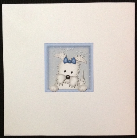 Little Jock Westie Dog Scalloped Corner Stacker by Carol Bath 