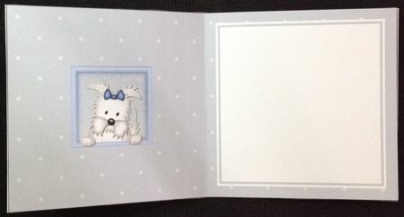 Little Jock Westie Dog square landscape insert by Carol Bath 