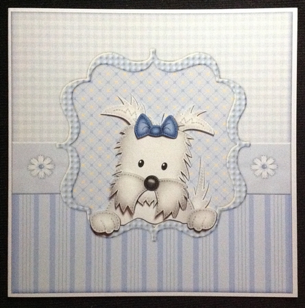 New baby Boy Card Topper INSERT by Carol Bath 