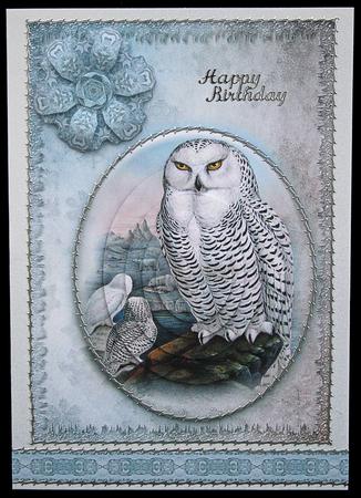 Vintage Birds 5.2, Snowy Owl by Carol Bath 