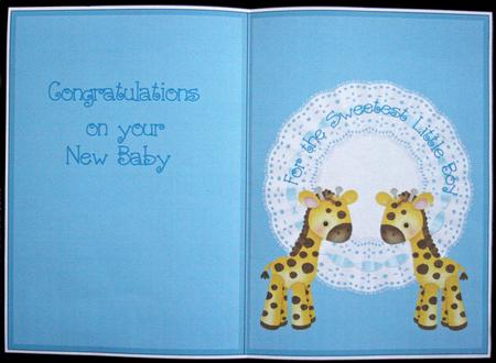 Sweetest Little Boy - New Baby Insert by Carol Bath 