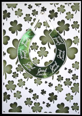 Lucky Shamrocks St Patricks Good Luck Backing Paper by Carol Bath 