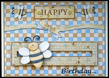 Happy Birthday Bumble Penny Slider by Carol Bath 