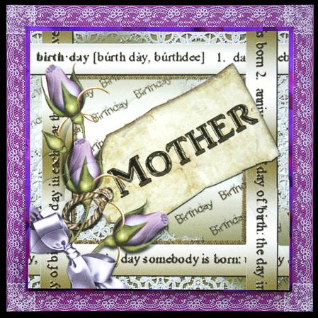 Mother Lilac Roses Birthday 5in Scallop Bottom Stacker by Carol Bath 