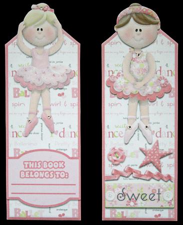 Pretty Pink Ballerina Bookmarks by Carol Bath 