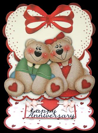 Beary in Love - Scalloped Easel Card by Carol Bath 