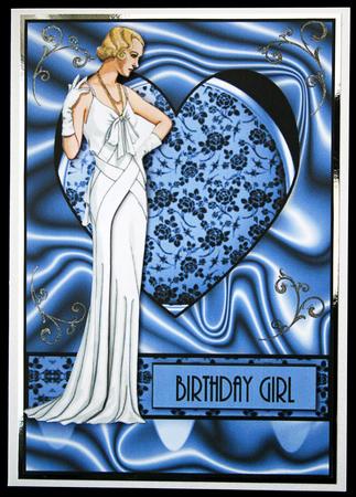 Subtle Vintage Lady on Satin by Carol Bath 