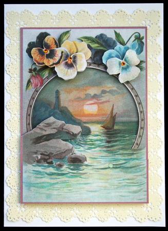 Pansy Sunset Card Front by Carol Bath 